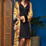 Penye Mood 8610 Sabahlık Takım Sarı Desenlı