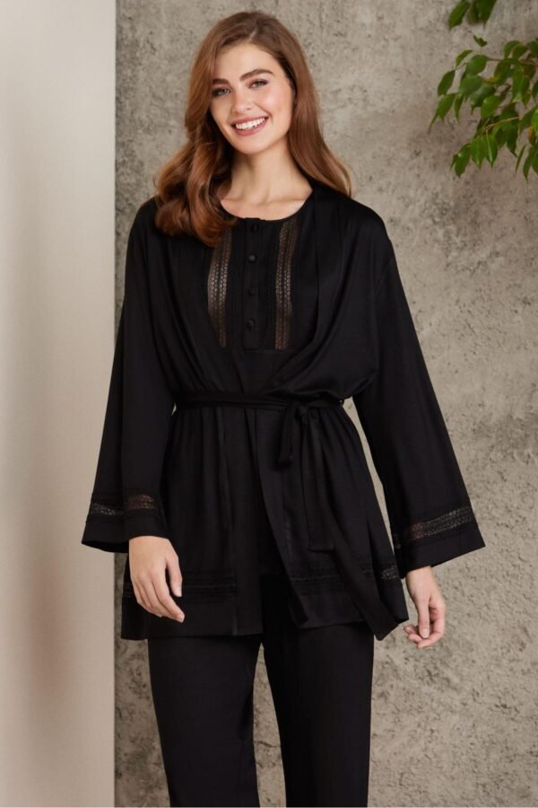pierre cardin dantelli penye 3l lohusa pijama takm