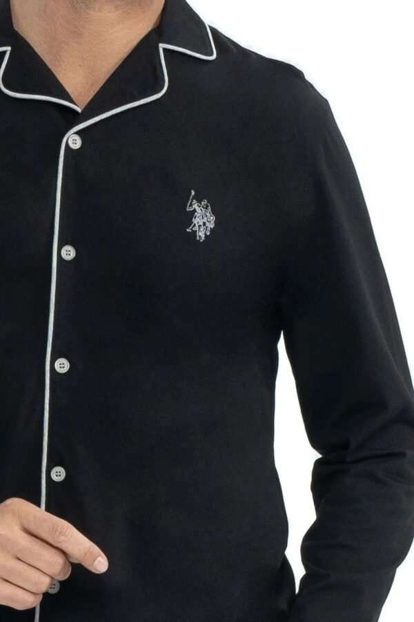 us polo assn 12039 erkek siyah uzun kollu nden dme
