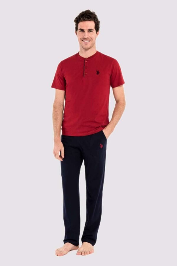us polo assn erkek bordo 3 l pijama takm (1)