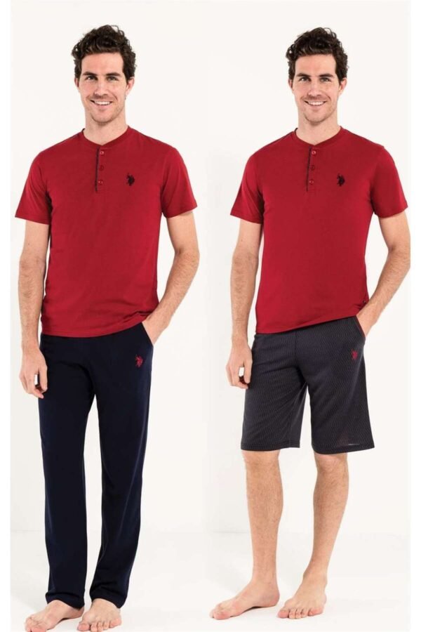 U.S. Polo Assn. Erkek 3 Lü Pijama Takım 12005