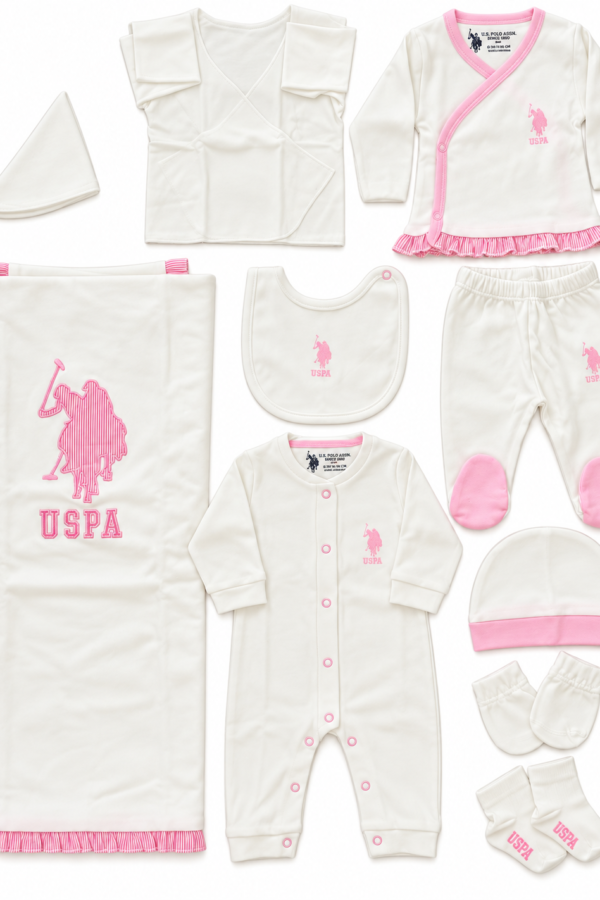 U.S. Polo Assn 10'lu Hastane Çıkış Seti USB1227 Krem