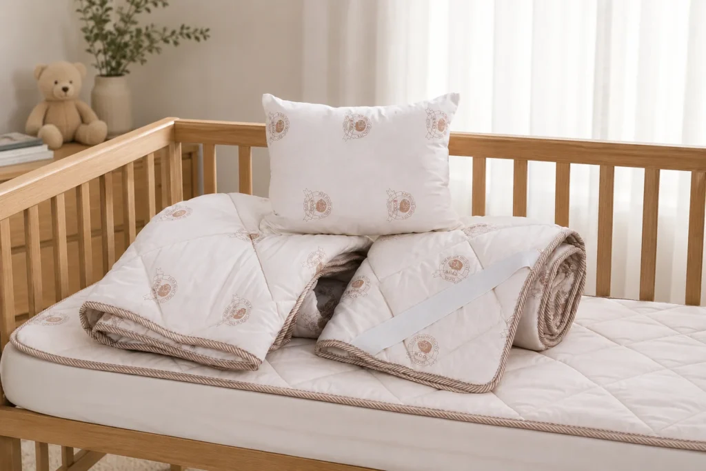 Özyurtlar Home Premium Bebek Yün  Uyku Seti (Yastık, Yorgan, Yatak Pedi)